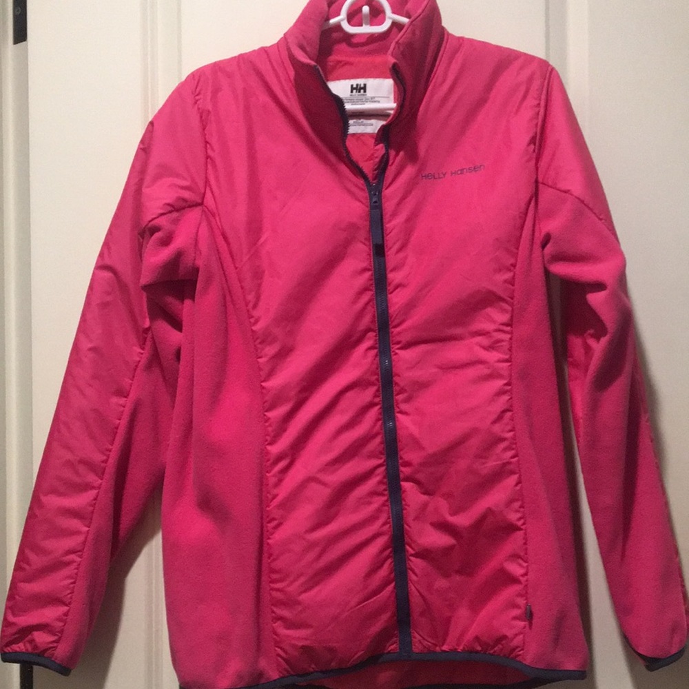 HELLY HANSEN women’s ZipUP performance nylon fleece Jacket size L pink